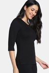Zivame Knit Poly Thermal Top - Black Beauty — thumbnail 2